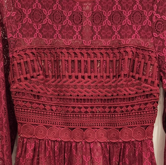 ASOS Premium Lace Mini Skater Dress US 6 - Picture 6 of 10